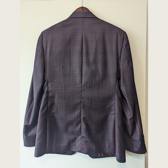 PSYCHO BUNNY - Burgundy check jacket - Sz 42R - Picture 3 of 10